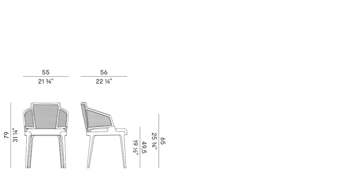 POTOCCO | Velis Cane Dining Chair