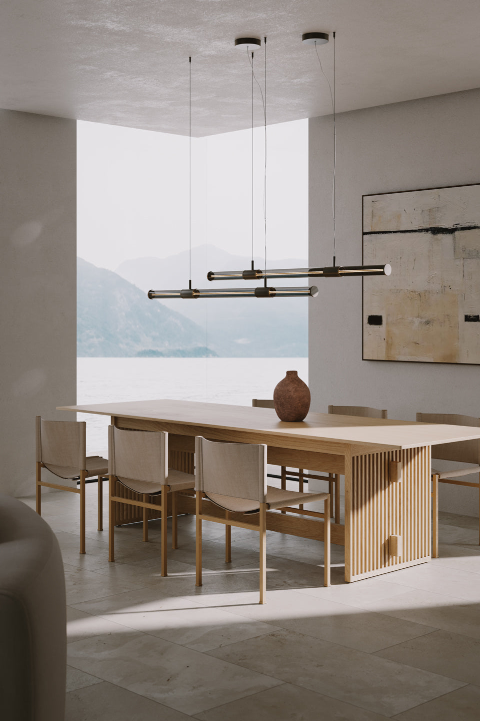 VENICEM - CROSS LINEAR CHADELIER | $10,050.88