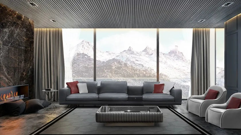 TAU RECTANGULAR LEATHER COFFEE TABLE | STARTS FROM $11,456.00