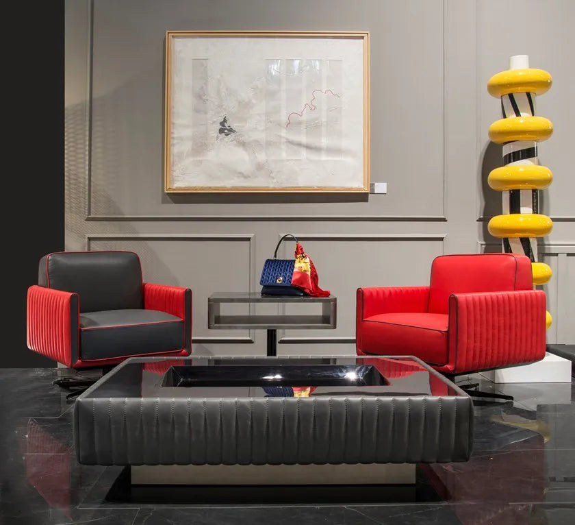 TAU RECTANGULAR LEATHER COFFEE TABLE | STARTS FROM $11,456.00