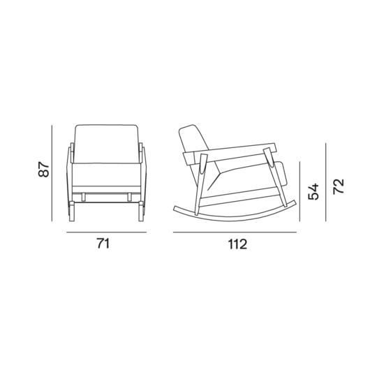 GERVASONI | BRICK ROCKING CHAIR | $3,996.00