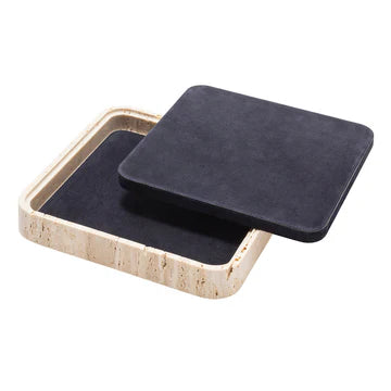 GIOBAGNARA | GIZA LEATHER & MARBLE SQUARE BOX #2 | $855.00