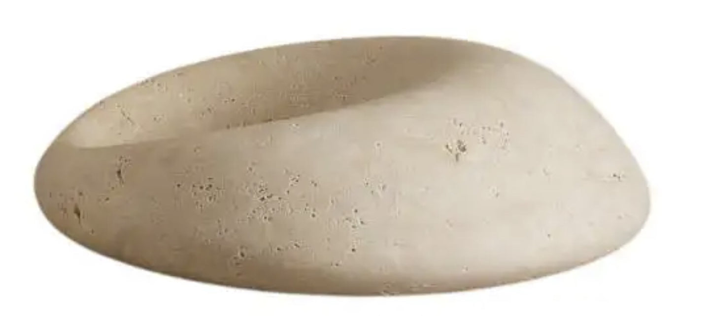 Cetus Travertin Candle Holder - $1,450.00
