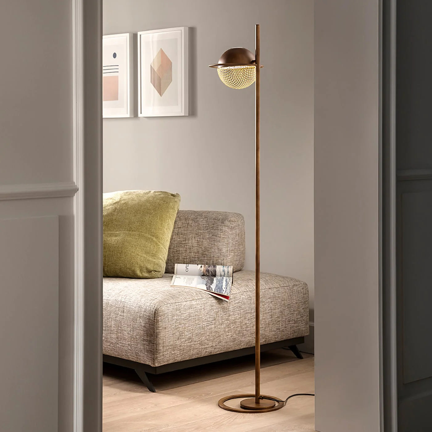 MASIERO | IGLU PATINATED BRONZE FLOOR LAMP | $1,920.00