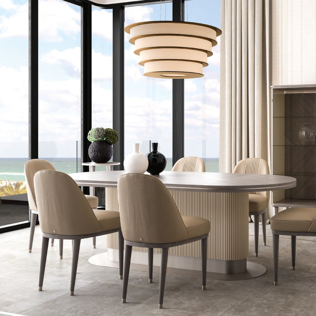 CPRN HOMOOD I COCOON OVAL DINING TABLE I $19,965.00