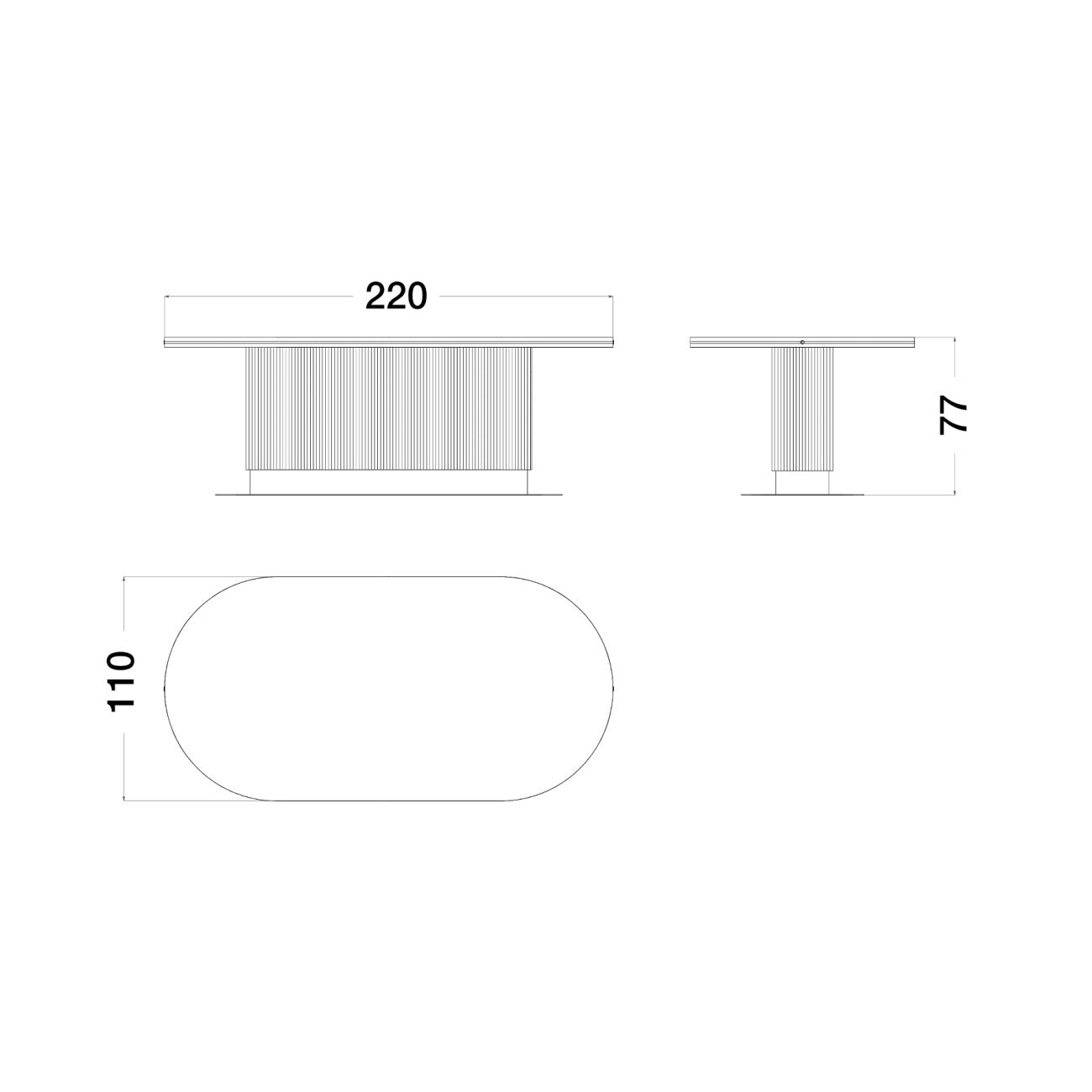 CPRN HOMOOD I COCOON OVAL DINING TABLE I $19,965.00