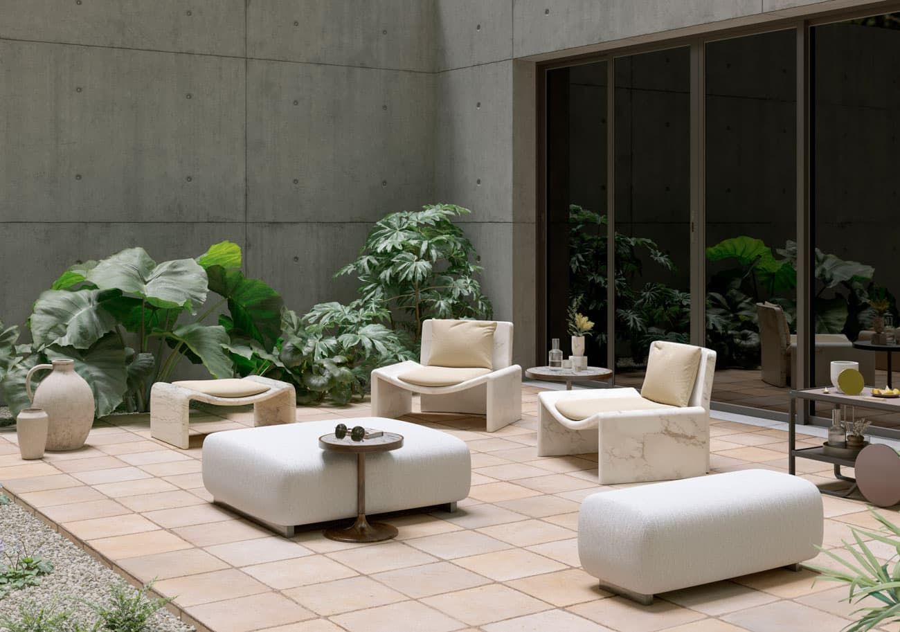 FORMITALIA OUTDOOR | Copacabana Marble Armchair - $19,300.00