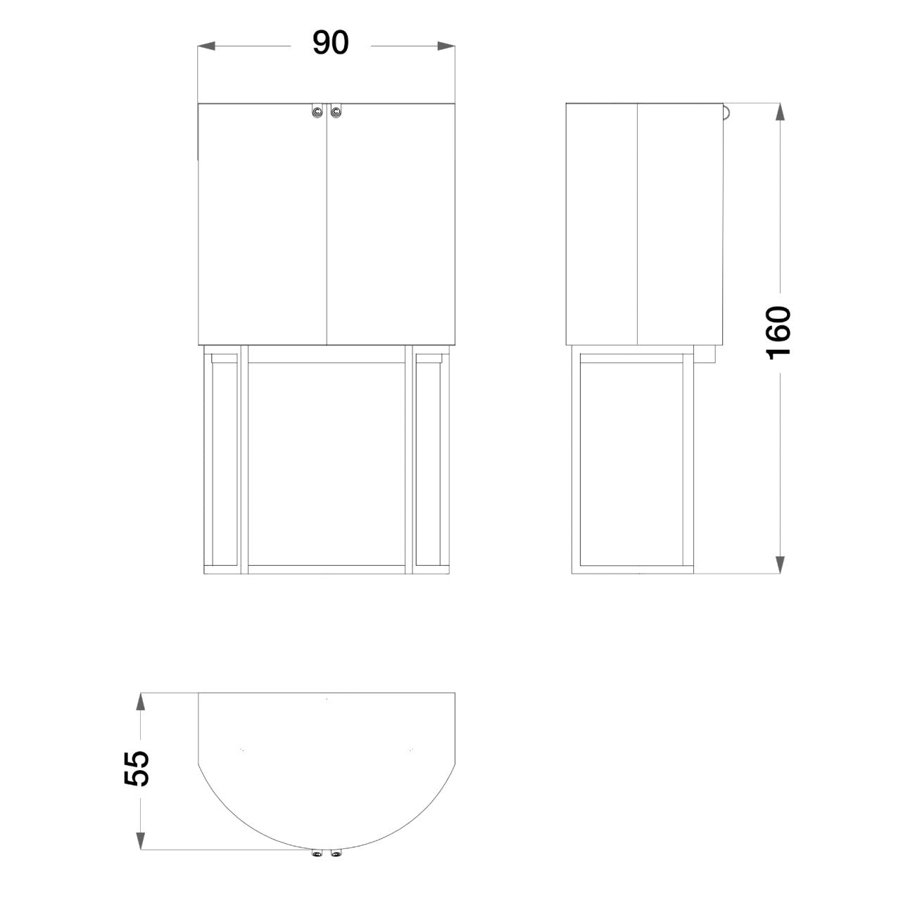 CPRN HOMOODI DRGONFLY CURVED BAR CABINET I $17,315.00