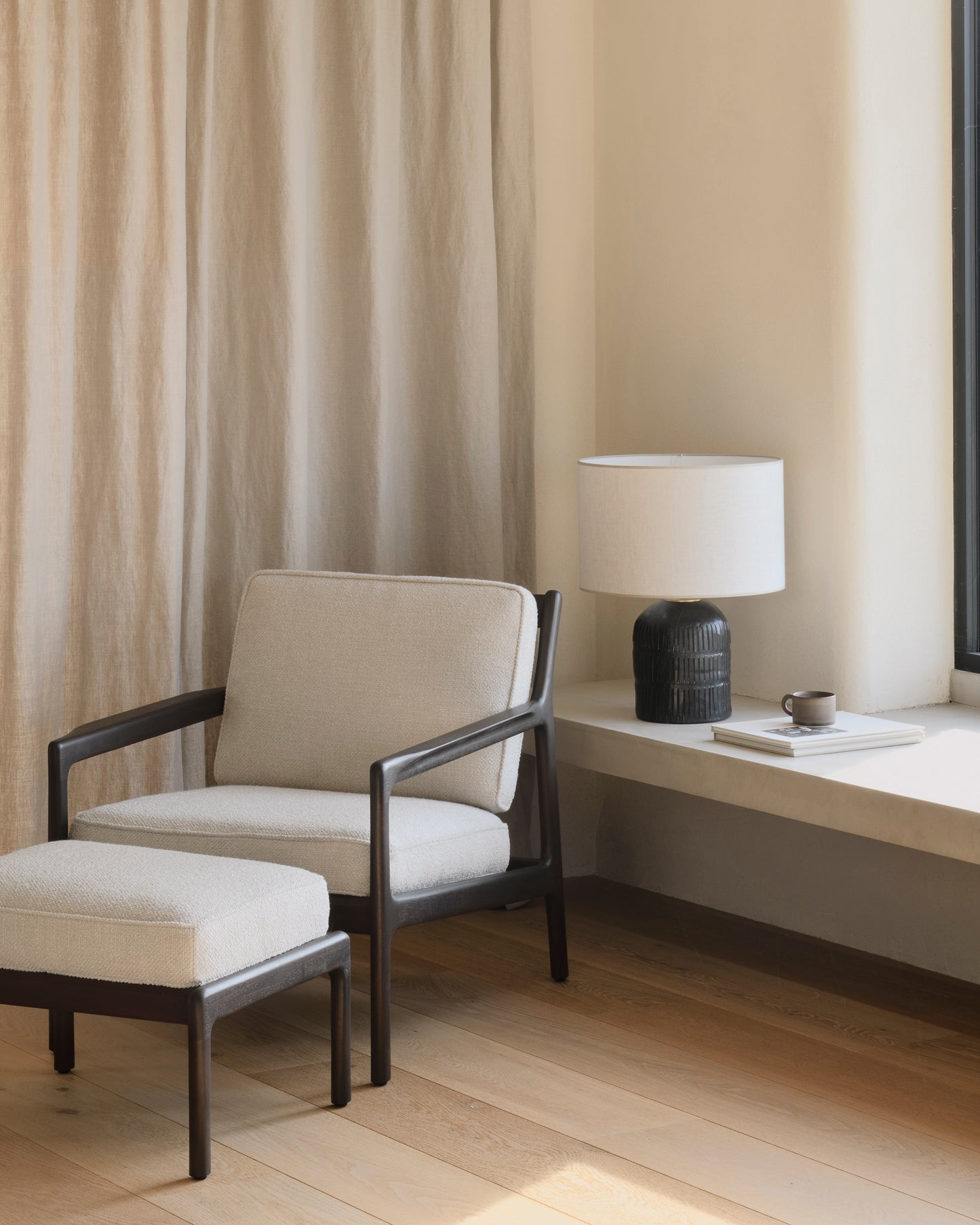 ETHNICRAFT JACK LOUNGE CHAIR - IVORY | $2,048.00