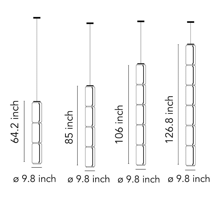 FLOS | NOCTAMBLUE LOW CYLINDER PENDANT LIGHT | $12,620.00  - $22,160.00