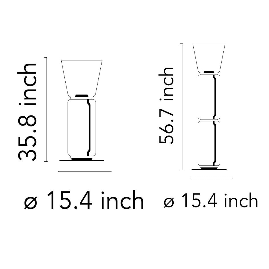 FLOS | NOCTAMBLUE CYLINDER FLOOR LAMP LIGHT | $10,040.00 - $13,740.00