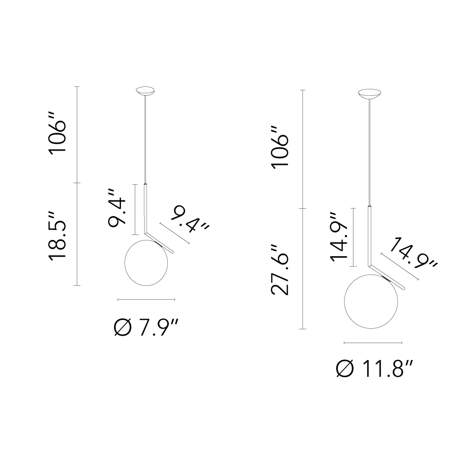 FLOS | IC SUSPENSION LIGHT | $1,360.00 - $3,105.00