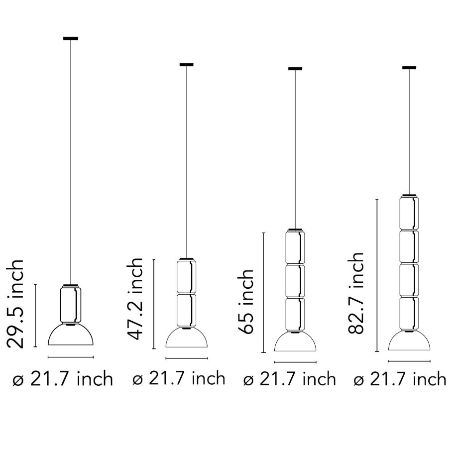 FLOS | NOCTAMBLUE LOW CYLINDER WITH BOWL PENDANT LIGHT | $10,680.00 - $19,720.00