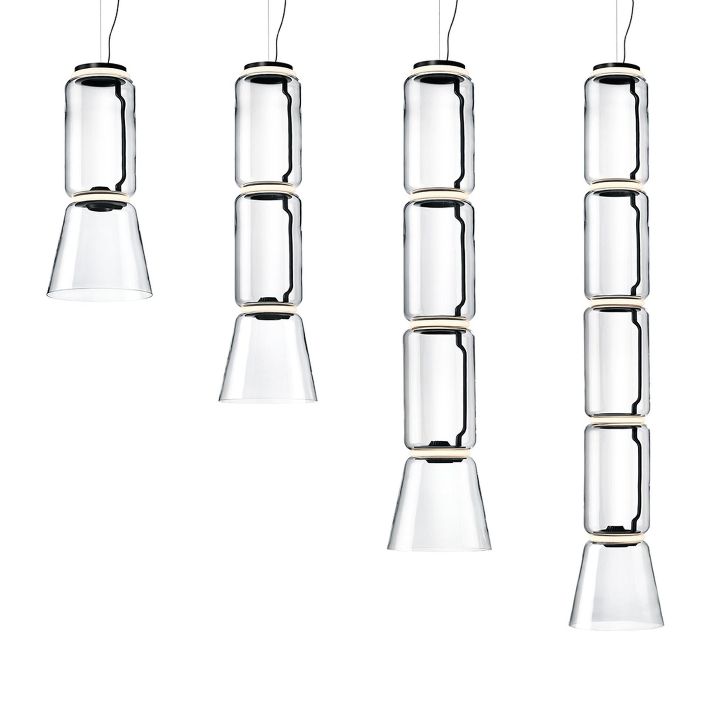FLOS | NOCTAMBLUE LOW CYLINDER WITH CONE PENDANT LIGHT | $9,540.00 - $19,080.00