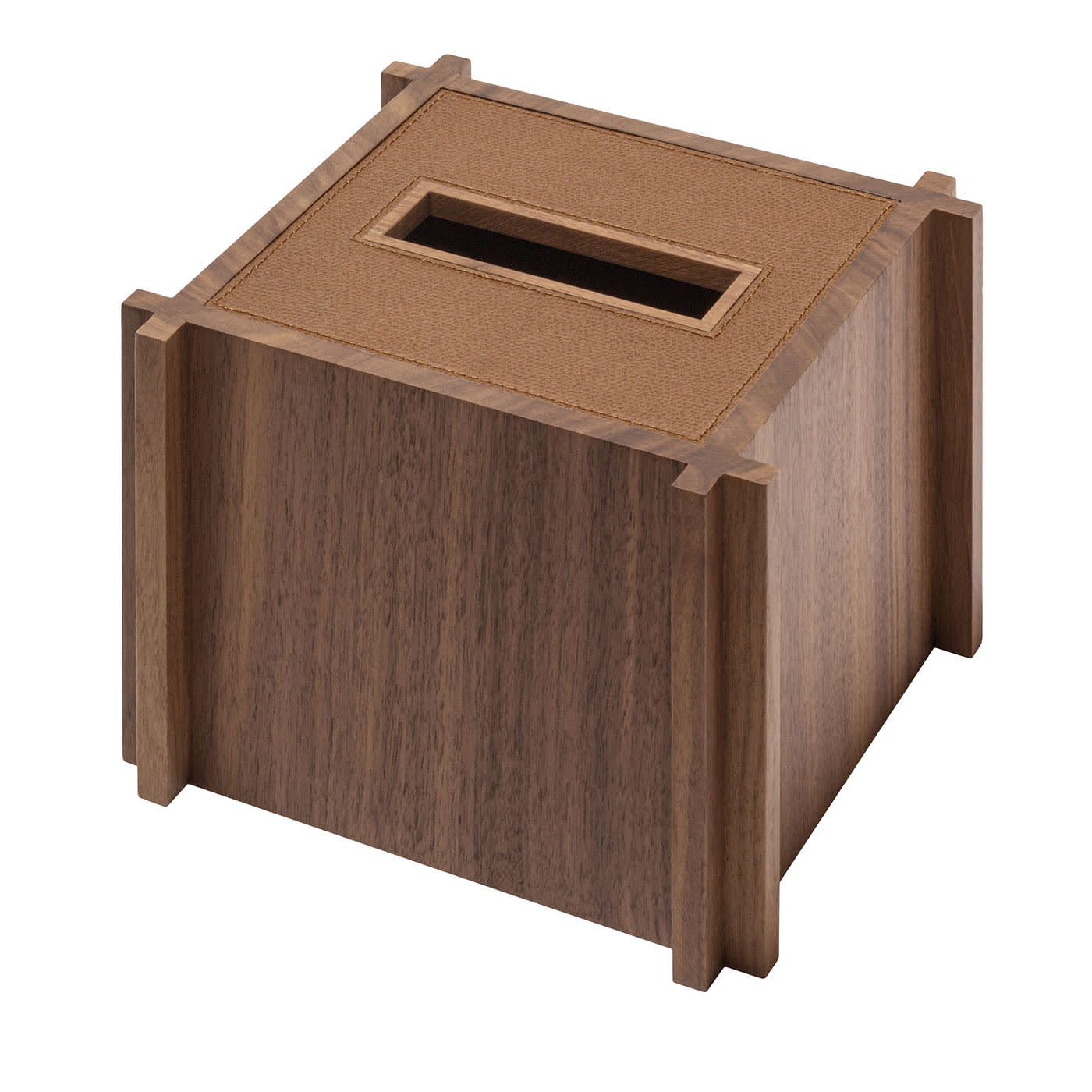 GIOBAGNARA | STRUCTURA LEATHER AND WOOD TISSUE HOLDER #1 | $770.00