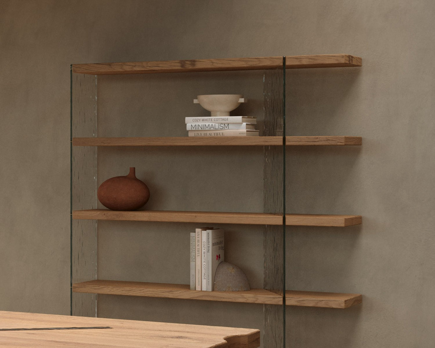 NATURE DESIGN I GRAFT GLASS BOOKCASE