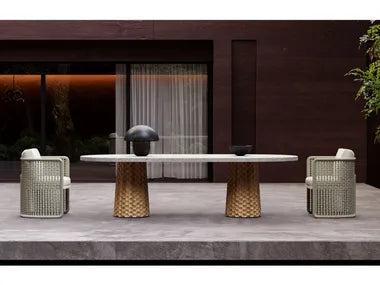 SNOC - MIURA TEAK CARVING DINING TABLE - $11,800.00