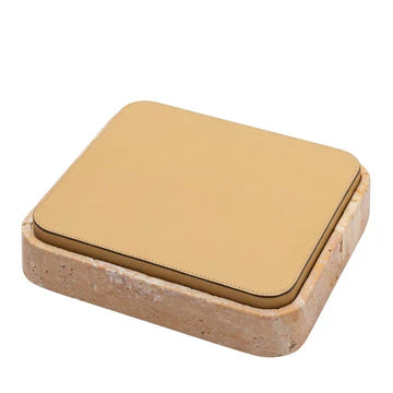GIOBAGNARA | GIZA LEATHER & MARBLE SQUARE BOX #5 | $855.00