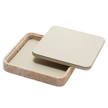 GIOBAGNARA | GIZA LEATHER & MARBLE SQUARE BOX #3 | $855.00