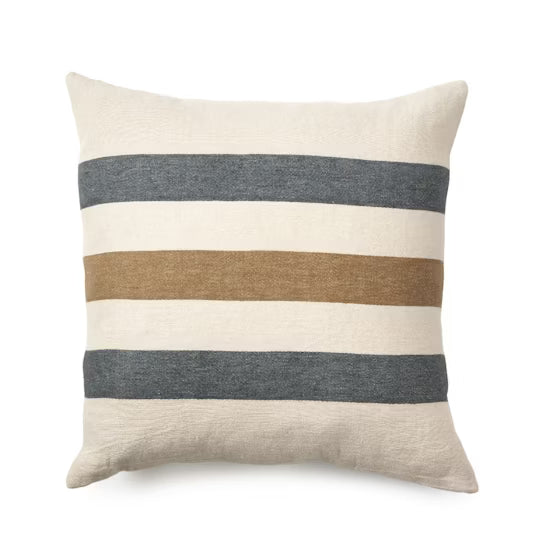 LIBECO | JULIAN PILLOW COVER RAILROAD STRIPE | $195.00