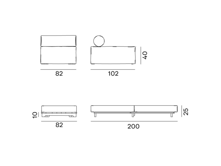 GERVASONI | KUBO BED | $3,010.00 - $6,168.00