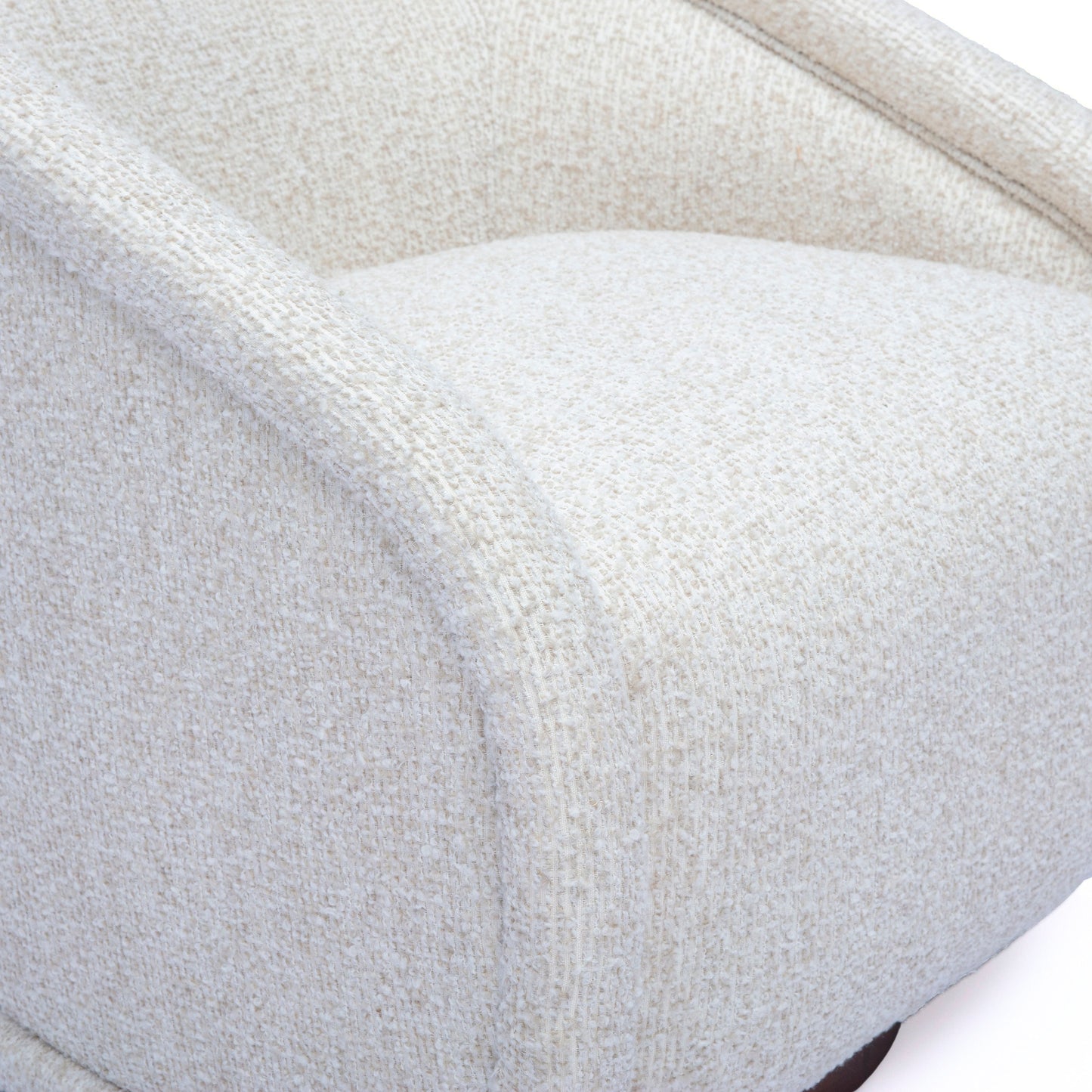 TOV FURNITURE | Clarke Cream Performance Boucle Swivel Accent Chair | $1,120.13