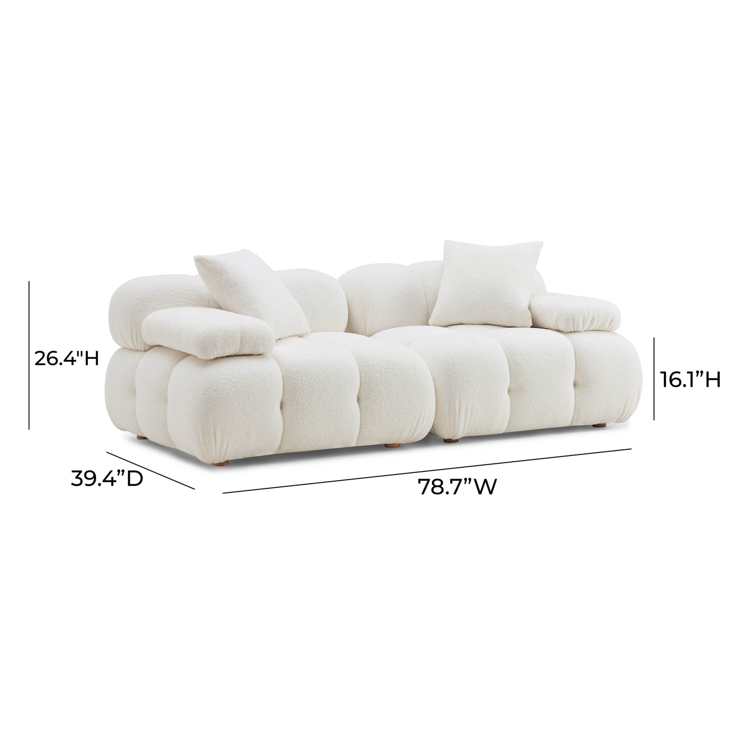 TOV FURNITURE | Calliope 79" Modular Loveseat | Starting at $2,572.02