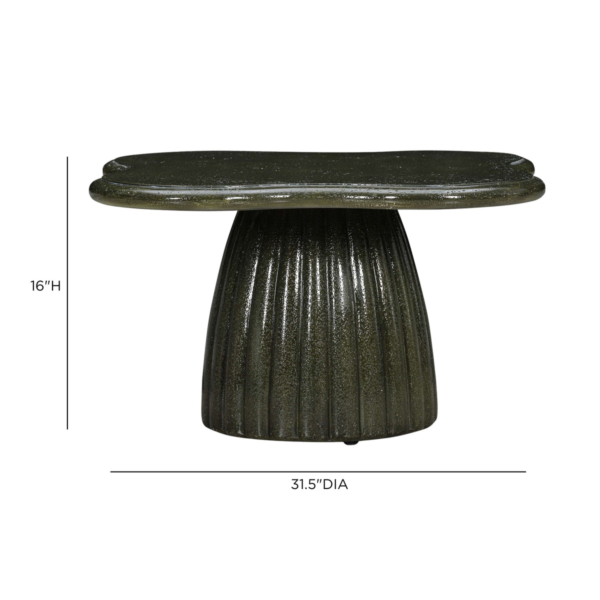 TOV FURNITURE | Addison 32" Green Concrete Indoor/Outdoor Coffee Table | $1,120.13