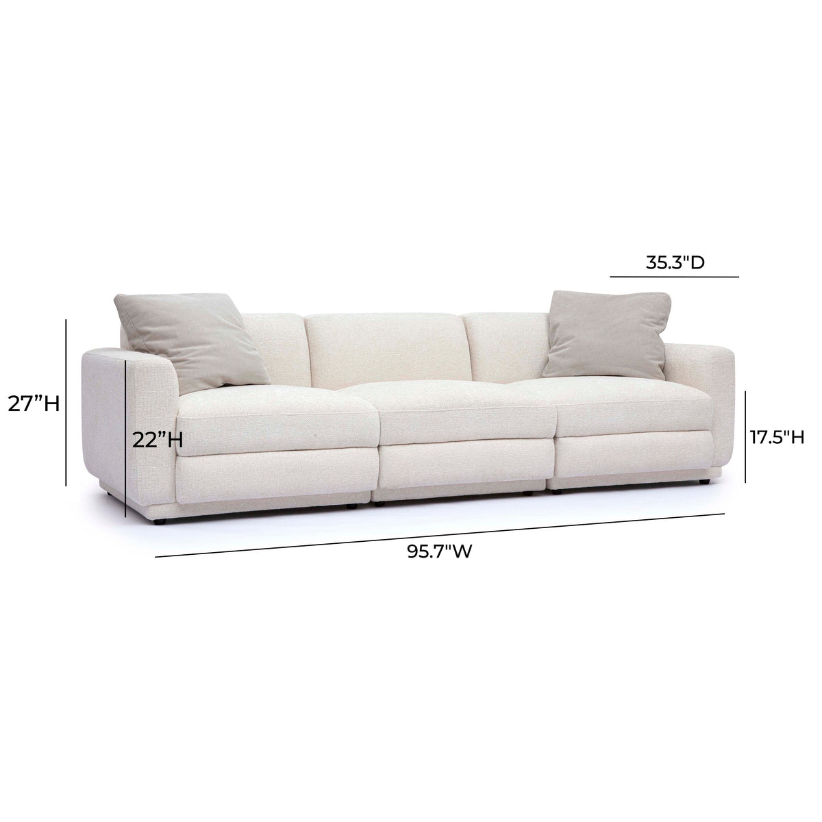 TOV FURNITURE | Perry Modular Sofa (96"-124") | Starting at $2,522.63