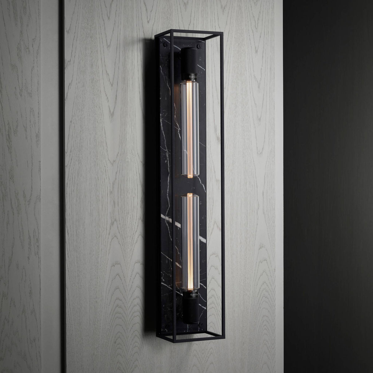 Caged Wall X-Large Cross Black Marble
