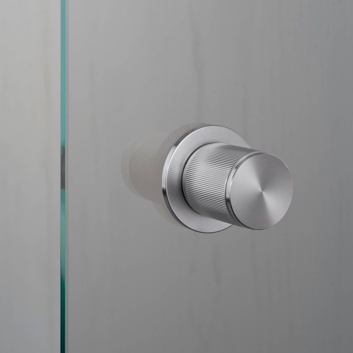 Fixed Door Knob Single Sided Linear - Steel