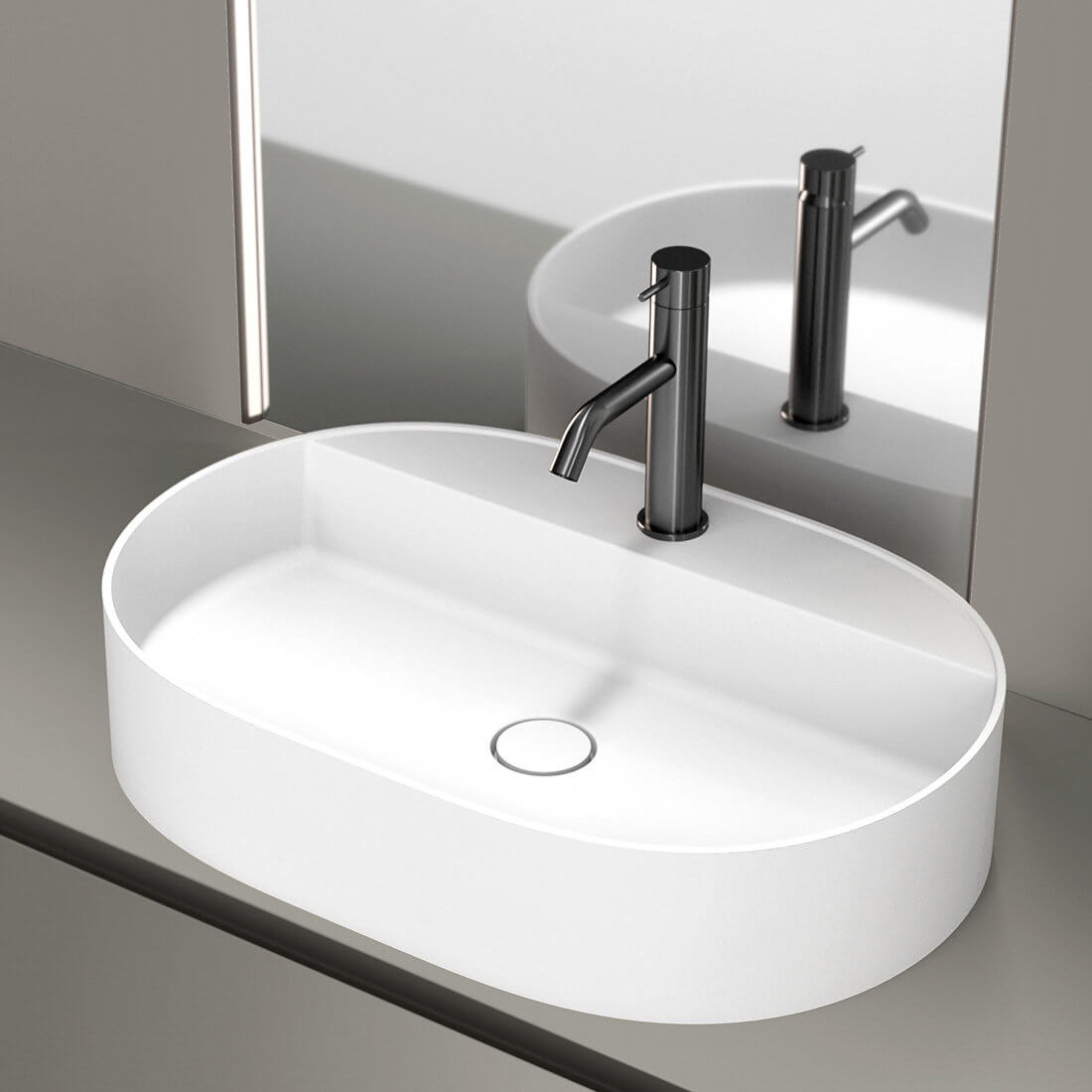 PURO 19.12 B l washbasin & mirror by NOORTH