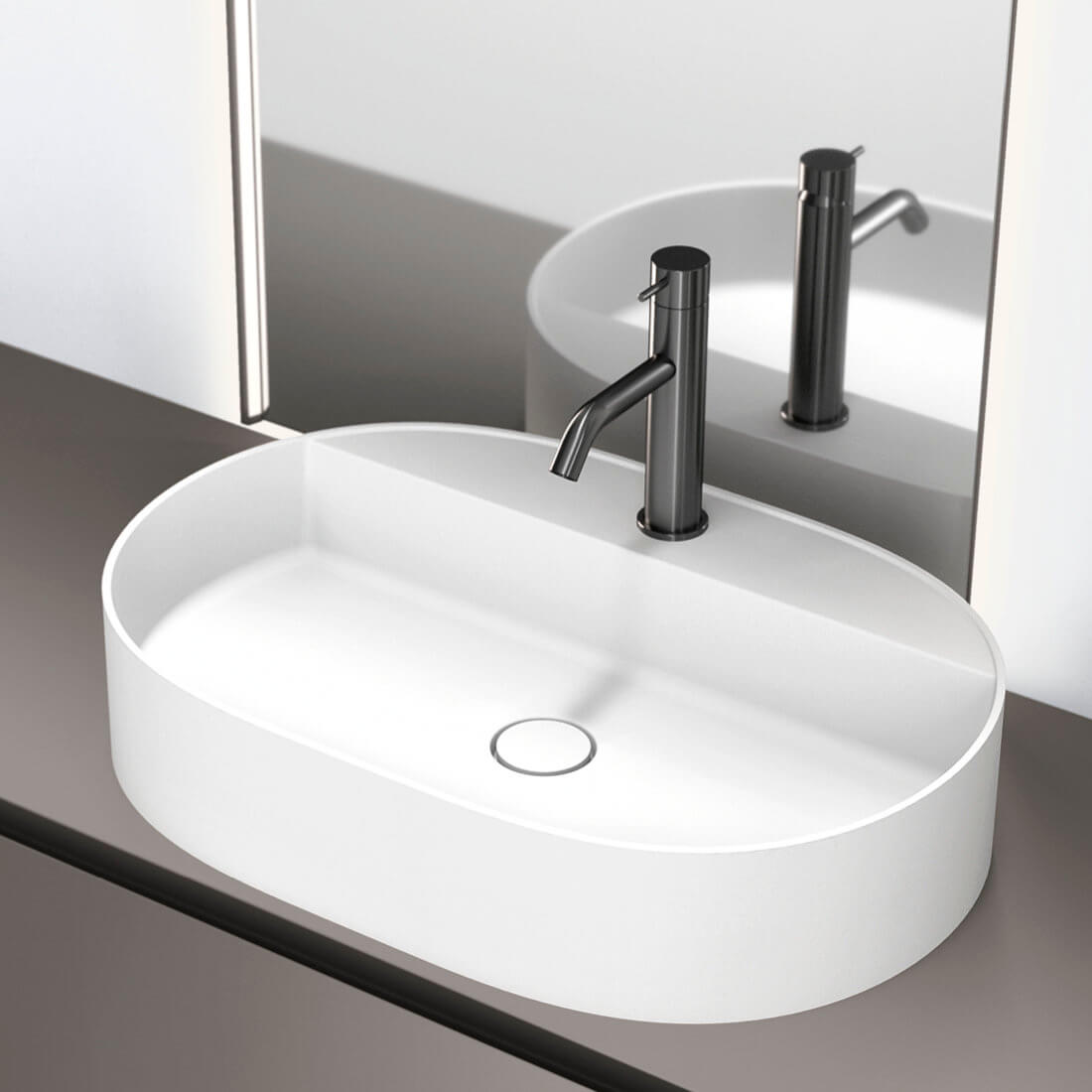 PURO 19.12 l washbasin & mirror by NOORTH