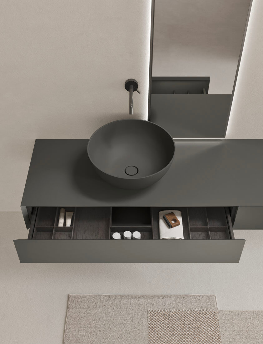 AZUMA 23.02 l washbasin & mirror by NOORTH