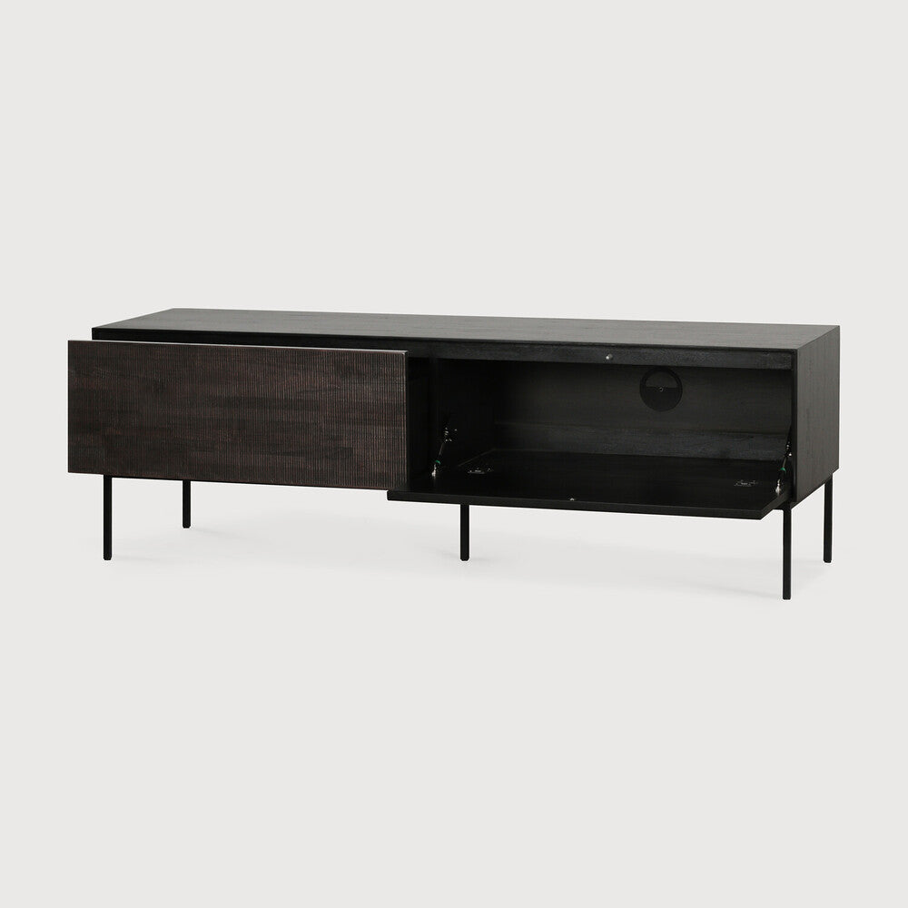 ETHNICRAFT GROOVES TV CUPBOARD - TEAK OFF BLACK| $2,999.00 - $4,069.00