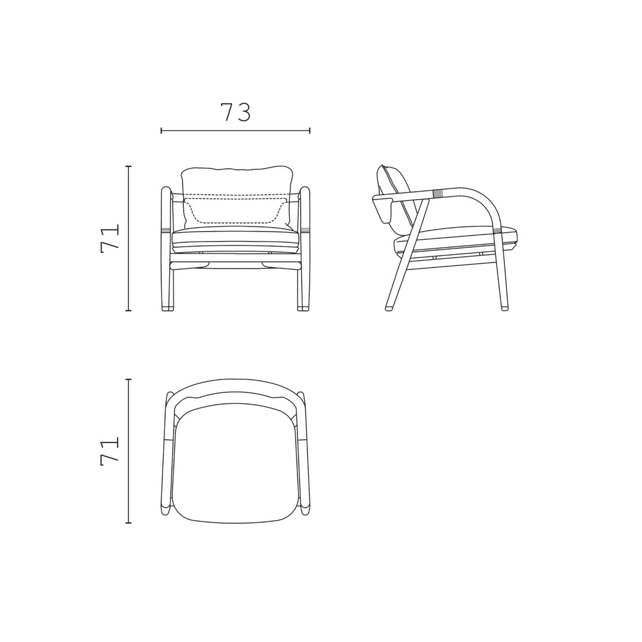 CPRN HOMOOD OUTDOOR | JISELLE ARMCHAIR I $8,750.00