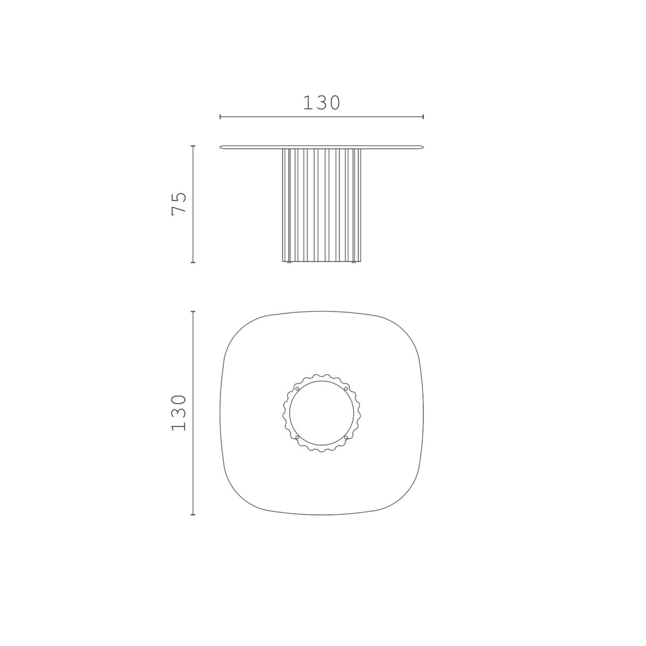 PABLO SQUARE DINING TABLE I $14,175.00