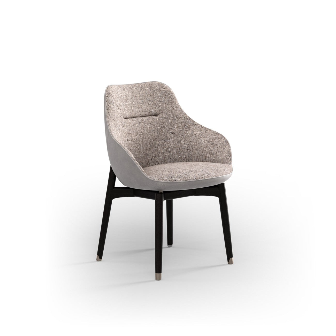 CPRN HOMOOD | ROYAL LEATHER AND FABRIC DINING CHAIR WITH ARMS I $3,575.00