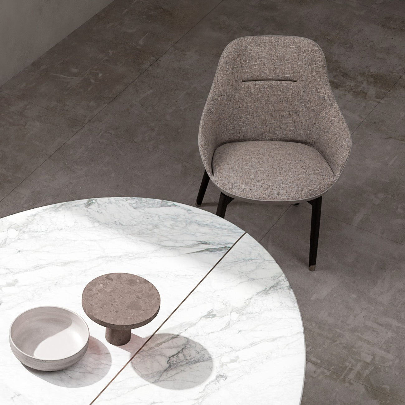 CPRN HOMOOD | ROYAL LEATHER AND FABRIC DINING CHAIR WITH ARMS I $3,575.00