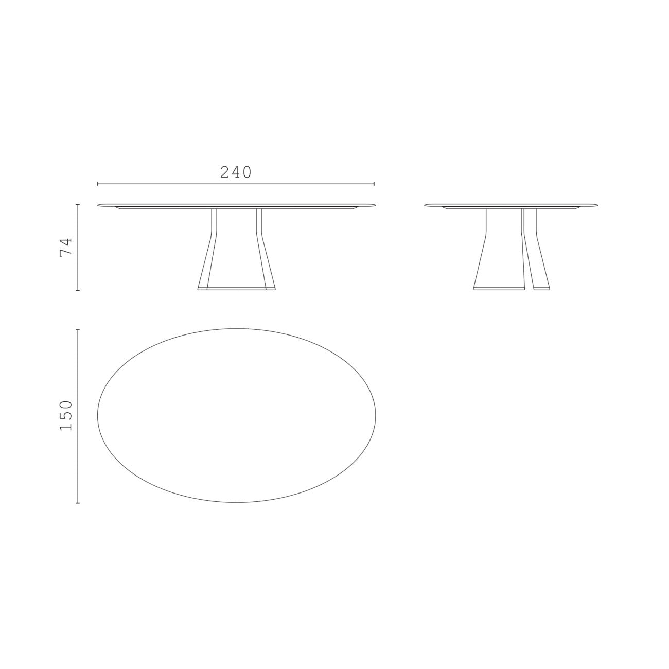 CPRN HOMOOD | TALOS OVAL DINING TABLE I $29,335.00