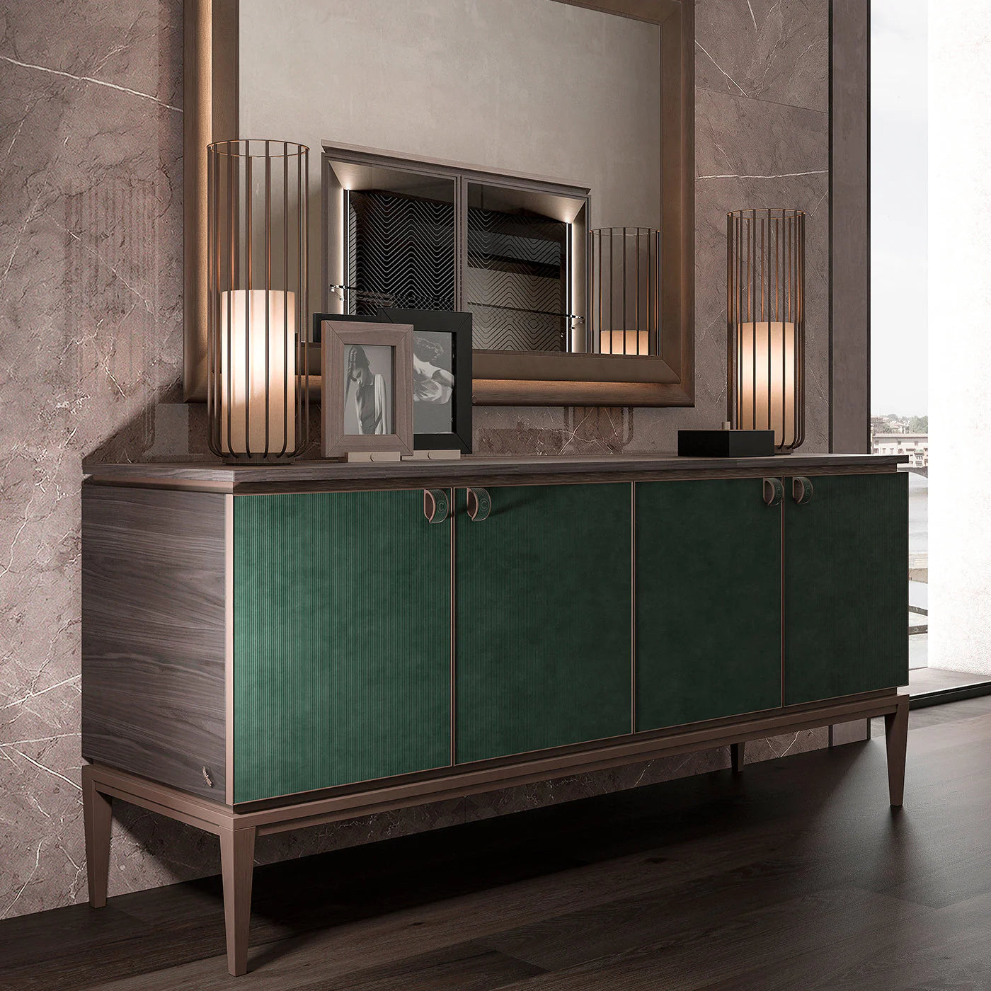 CPRN HOMOOD I NABUCK LEATHER SIDEBOARD I $19,760.00