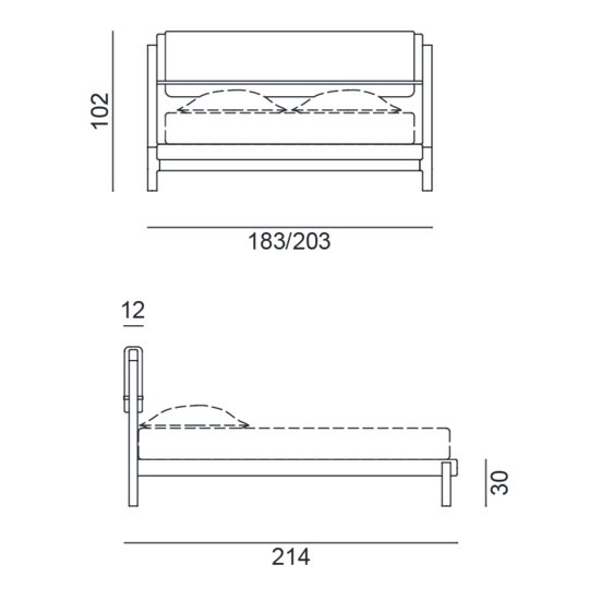 GERVASONI | STRAP BED | $5,420.00