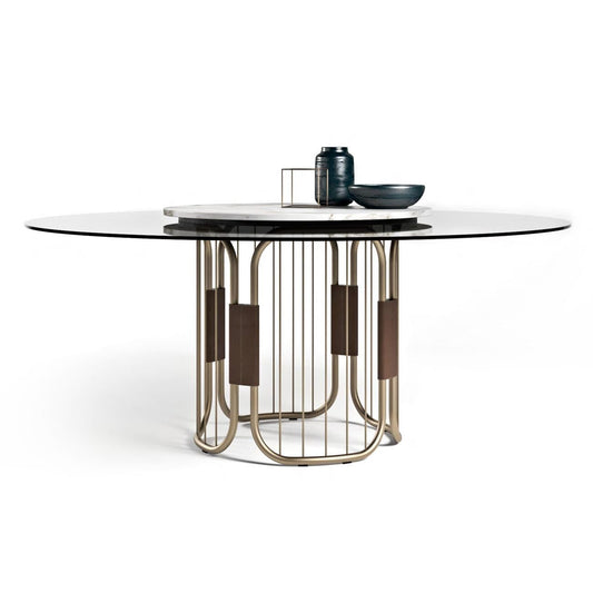 OUTDOOR SUNFLOWER DINING TABLE W. LAZY SUSAN | $18,655.00