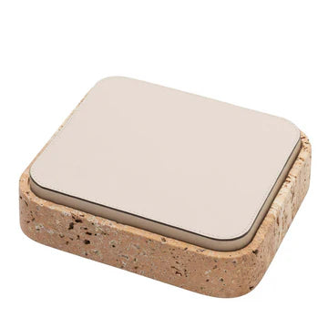 GIOBAGNARA | GIZA LEATHER & MARBLE SQUARE BOX #9 | $855.00