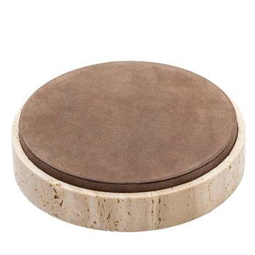 GIOBAGNARA | GIZA LEATHER & MARBLE ROUND BOX #11 | $855.00