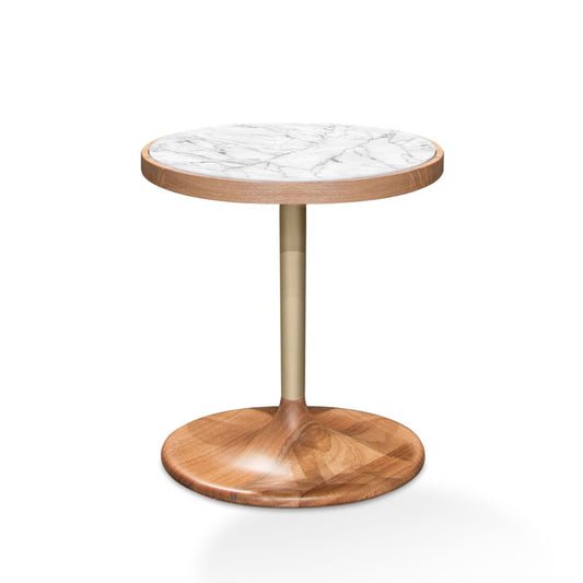 ASTON MARTIN HOME | V212 WOOD AND MARBLE SIDE TABLE | $6,250