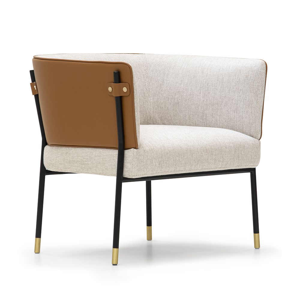 ASTON MARTIN HOME | V243 LEATHER AND FABRIC DINING CHAIR | $10,479.00