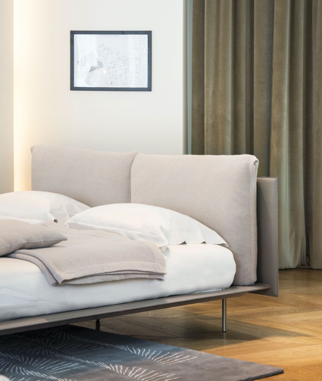 ASTON MARTIN HOME | V251 LEATHER AND CASHMERE BED | $29,250.00