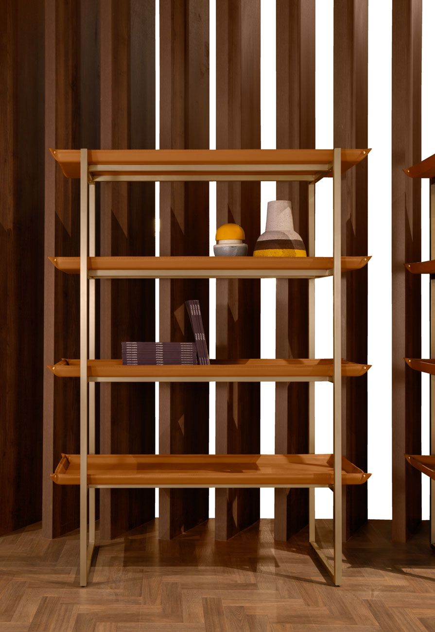 ASTON MARTIN HOME | V274 LEATHER BOOKCASE | $29,569.00