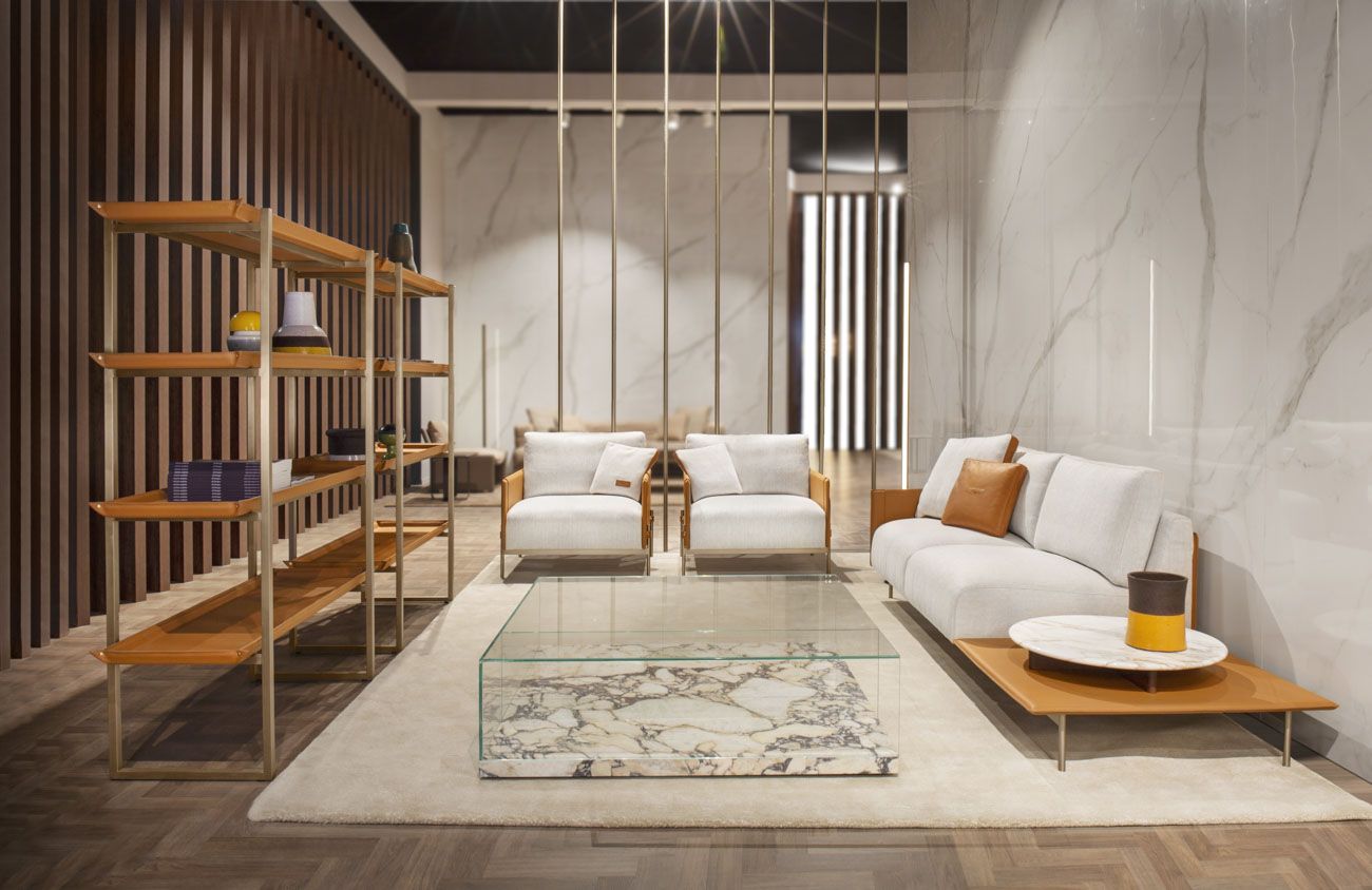 ASTON MARTIN HOME | V274 LEATHER BOOKCASE | $29,569.00